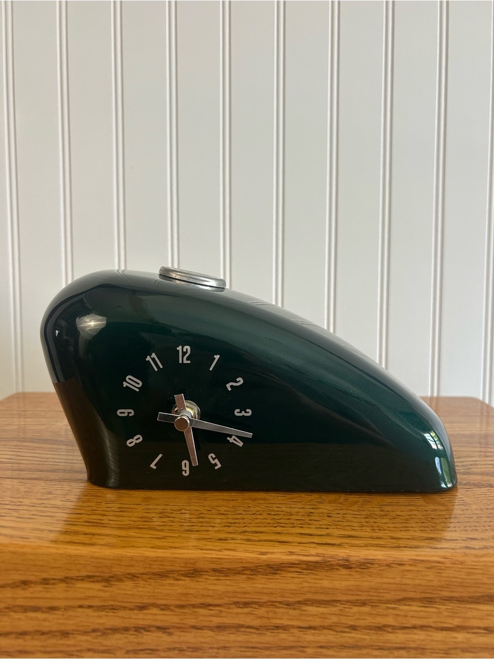 Harley Davidson Alpine Green mini Replica Gas tank Desk Clock